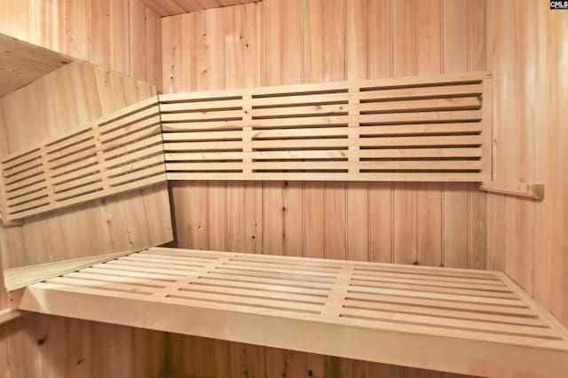 view of sauna