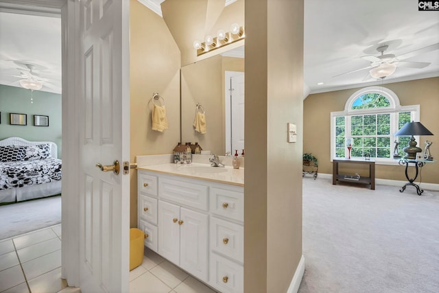 212 Cartgate Cir, Blythewood, SC 29016 - ensuite bathroom with connected bathroom, baseboards, a ceiling fan, and ornamental molding