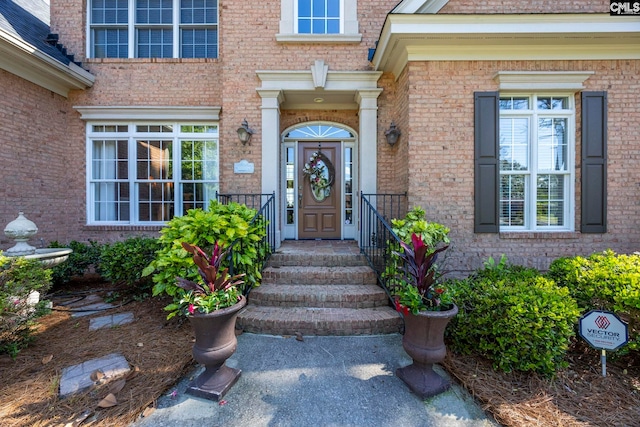 212 Cartgate Cir, Blythewood, SC 29016 - doorway to property with brick siding