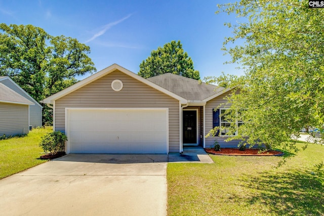 393 Vermillion Dr, Columbia, SC 29209 - ranch-style home with a front yard, driveway, and an attached garage