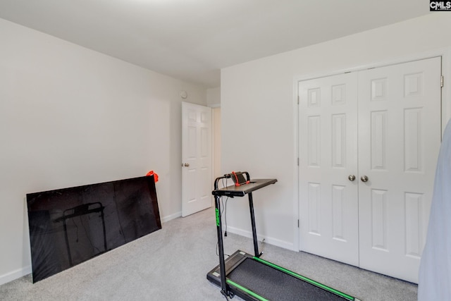 393 Vermillion Dr, Columbia, SC 29209 - exercise area with carpet flooring and baseboards
