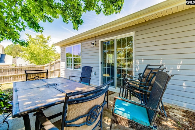 393 Vermillion Dr, Columbia, SC 29209 - view of patio / terrace featuring fence and outdoor dining space