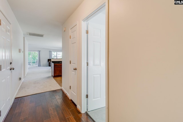 393 Vermillion Dr, Columbia, SC 29209 - corridor featuring dark wood-style floors and baseboards