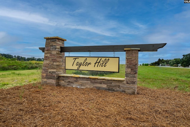 view of community sign