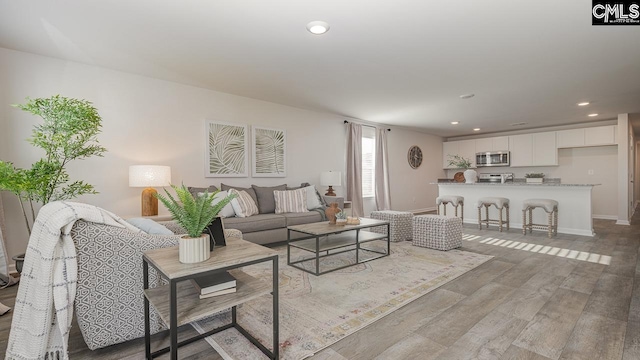119 Shumard Ct, Columbia, SC 29203 - living room featuring recessed lighting, light wood-style floors, and baseboards