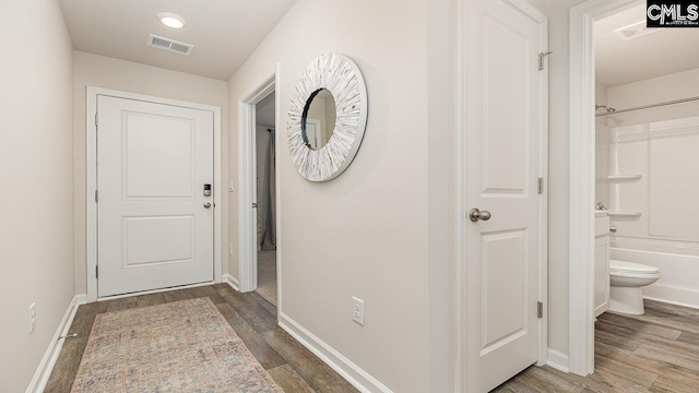 119 Shumard Ct, Columbia, SC 29203 - doorway to outside with wood finished floors and baseboards