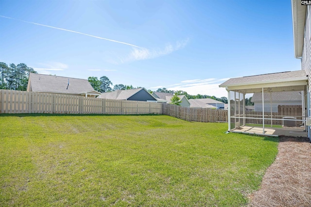 view of yard with a patio area