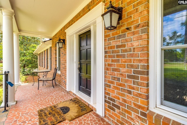 view of patio with covered porch