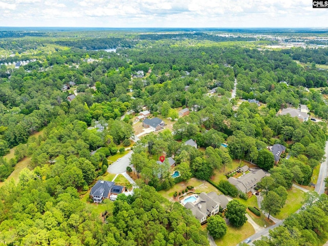 drone / aerial view of a forest