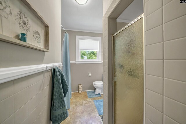 1006 W Main, Ridge Spring, SC 29129 - bathroom featuring a shower stall and toilet