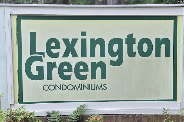 view of community sign