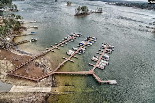 drone / aerial view of a nearby body of water