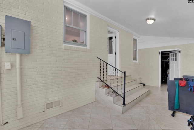 3803 Yale Ave, Columbia, SC 29205 - stairs with electric panel