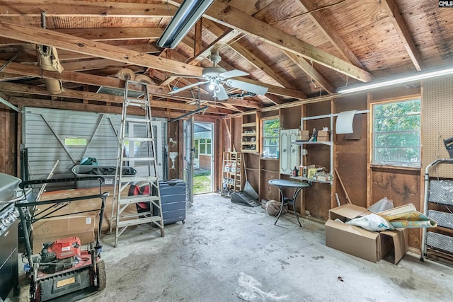 3803 Yale Ave, Columbia, SC 29205 - miscellaneous room featuring vaulted ceiling and a ceiling fan