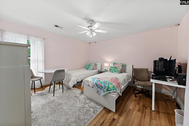 207 Spring Creek Ct, Lexington, SC 29072 - bedroom featuring wood finished floors and a ceiling fan