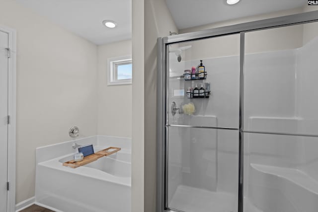 255 Honey Hill Way, Blythewood, SC 29016 - bathroom with a stall shower and a garden tub