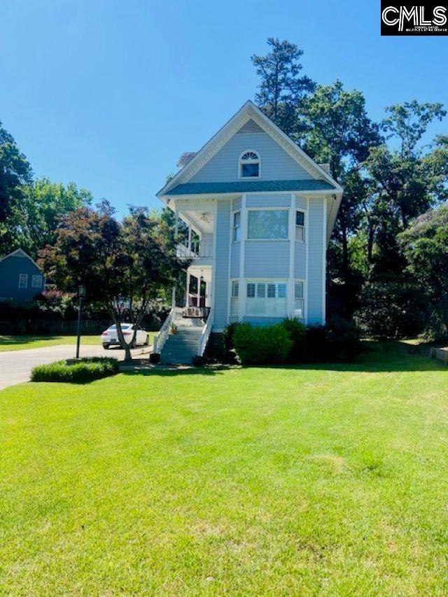 319 Mooring Ln, Lexington, SC 29072 - view of front of home featuring a front yard, covered porch, and stairs