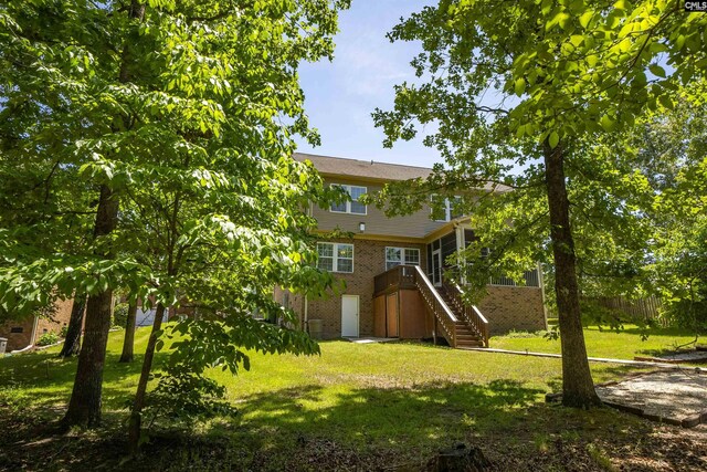 305 Thoroughbred Way, Columbia, SC 29045 - back of property with stairs and brick siding