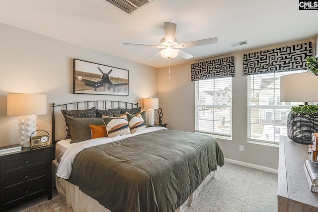 2040 Skyline Rd, Columbia, SC 29229 - carpeted bedroom with multiple windows, baseboards, and a ceiling fan