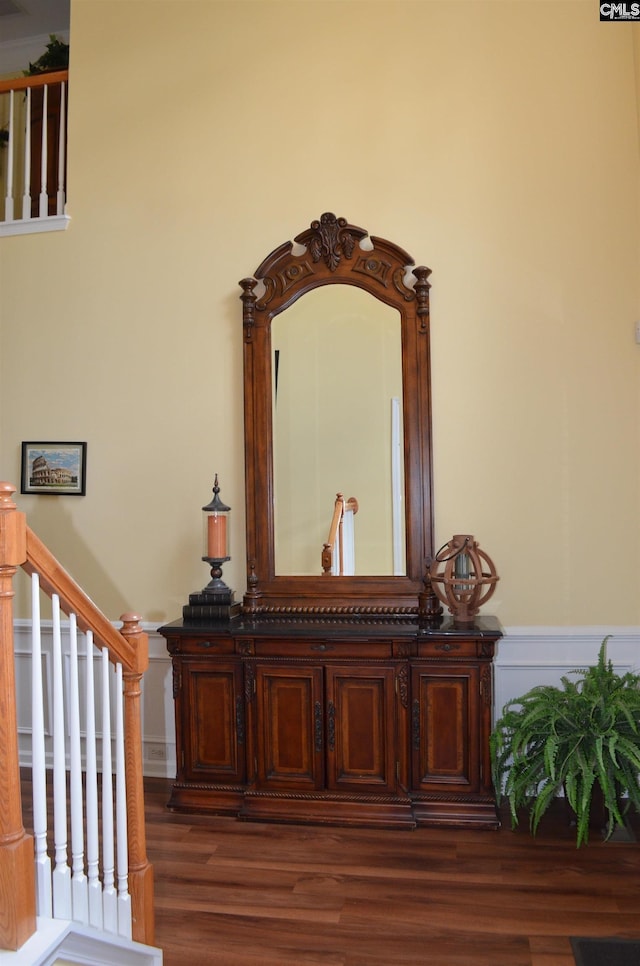 5102 Circle Dr, Columbia, SC 29206 - detailed view of wood finished floors and wainscoting