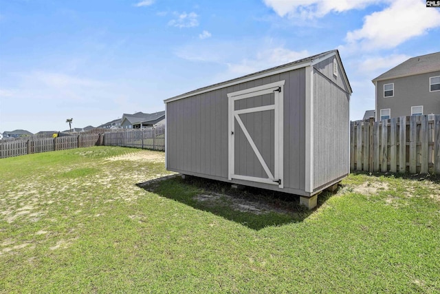view of shed
