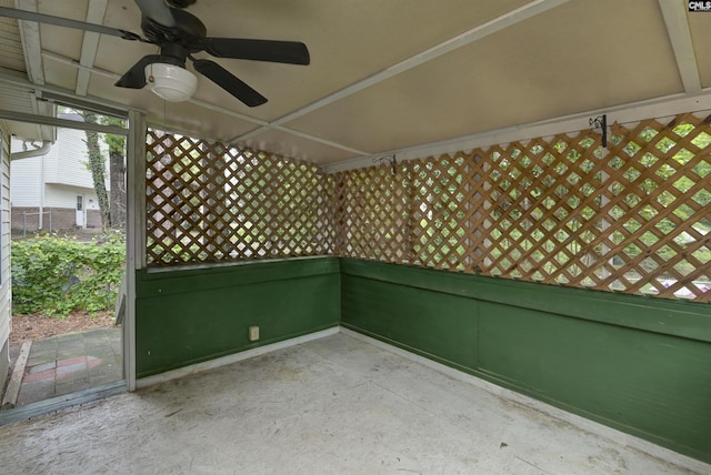view of patio with ceiling fan