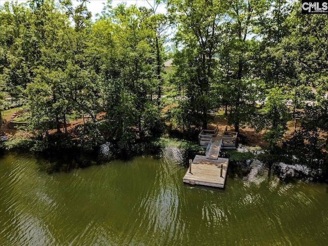 view of dock area