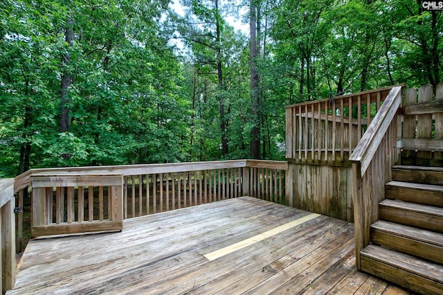 view of wooden deck