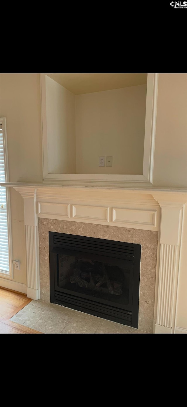 detailed view of a high end fireplace