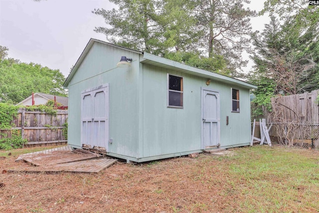 view of outbuilding with an outbuilding