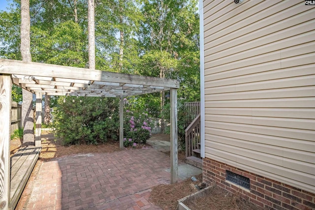 103 Beacon Ln, Columbia, SC 29229 - view of patio with fence and a pergola