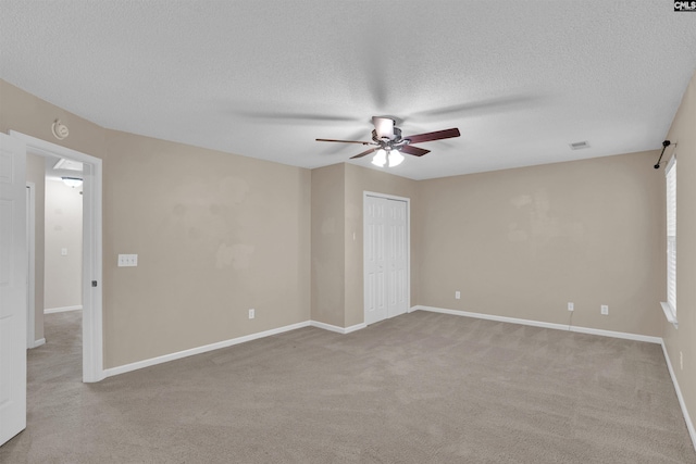 103 Beacon Ln, Columbia, SC 29229 - empty room with a ceiling fan, a textured ceiling, carpet floors, baseboards, and a smoke detector