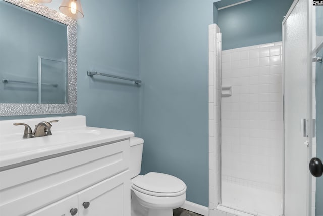 284 Outrigger Ln, Columbia, SC 29212 - bathroom with toilet, a stall shower, and vanity