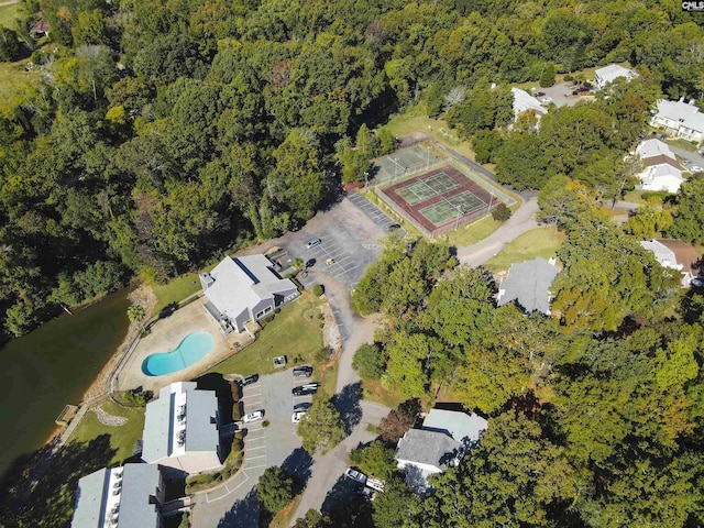 284 Outrigger Ln, Columbia, SC 29212 - aerial view of property and surrounding area with a pool area and a forest
