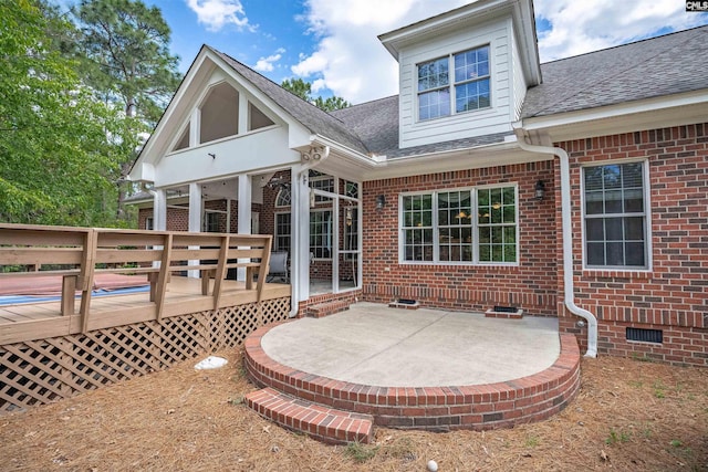 17 Laurel Bluff Ct, Columbia, SC 29229 - back of property featuring crawl space, roof with shingles, and brick siding