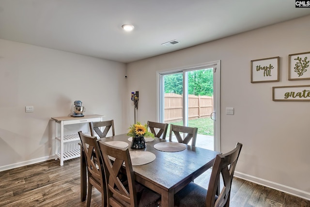 2040 Elmridge Rd, Columbia, SC 29209 - dining space featuring baseboards and dark wood-type flooring