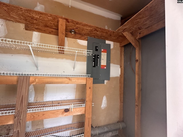 storage area with electric panel