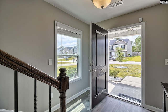 171 Turnfield Dr, West Columbia, SC 29170 - entrance foyer with wood finished floors and baseboards