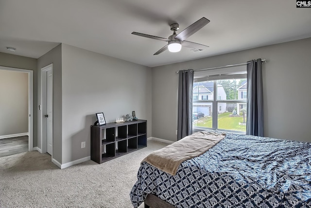 171 Turnfield Dr, West Columbia, SC 29170 - carpeted bedroom featuring baseboards and ceiling fan