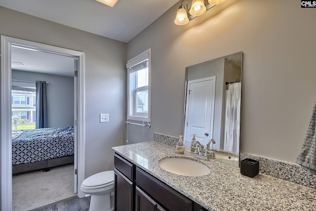 171 Turnfield Dr, West Columbia, SC 29170 - ensuite bathroom featuring wood finished floors, plenty of natural light, toilet, and vanity