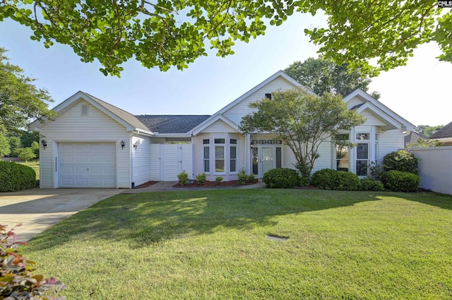 112 Gateway Ln, Columbia, SC 29210 - view of front facade with a garage, concrete driveway, and a front lawn