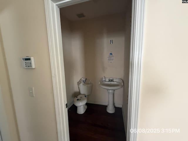 153 Berkeley Ridge Dr, Columbia, SC 29229 - bathroom with toilet and wood finished floors