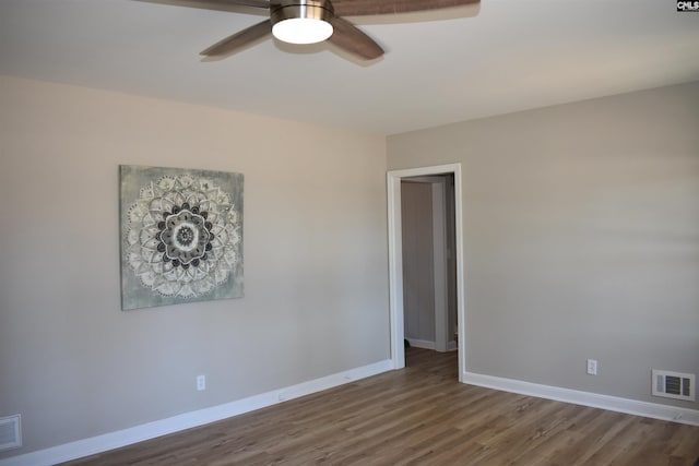 813 Greenlawn Dr, Columbia, SC 29209 - unfurnished room with a ceiling fan, baseboards, and wood finished floors