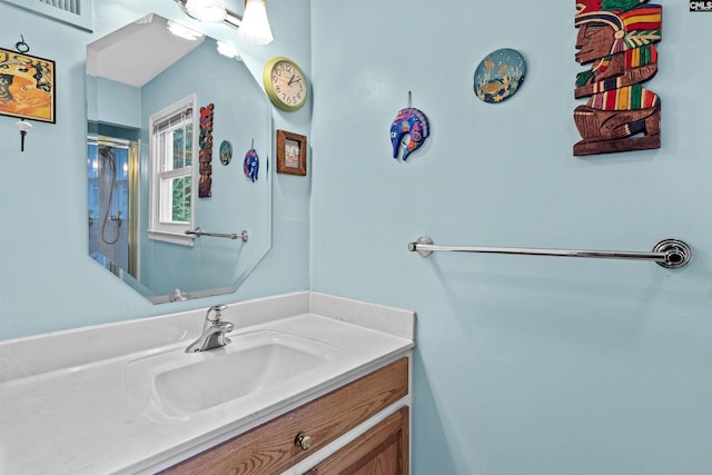 4833 Circle Dr, Columbia, SC 29206 - full bathroom with vanity and an enclosed shower
