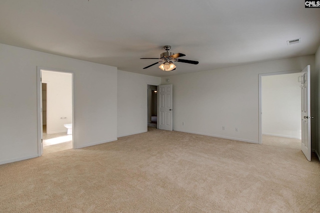 175 Nestle Ct, Columbia, SC 29209 - unfurnished bedroom featuring light colored carpet, baseboards, ensuite bathroom, and a ceiling fan
