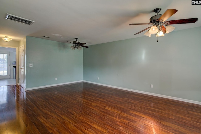 175 Nestle Ct, Columbia, SC 29209 - unfurnished room with a ceiling fan, dark wood-type flooring, and baseboards