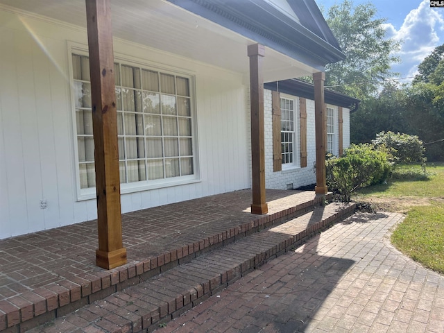 view of patio / terrace featuring a porch