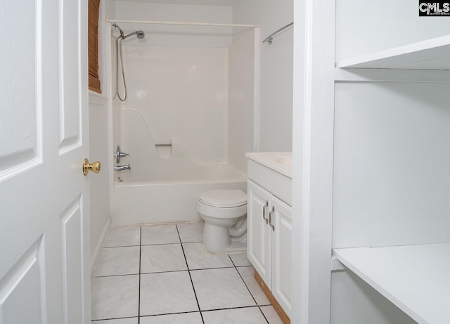808 Oak St, Columbia, SC 29205 - bathroom featuring toilet, vanity,  shower combination, and tile patterned floors