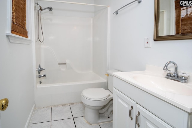 808 Oak St, Columbia, SC 29205 - full bathroom with vanity, toilet, washtub / shower combination, and tile patterned floors