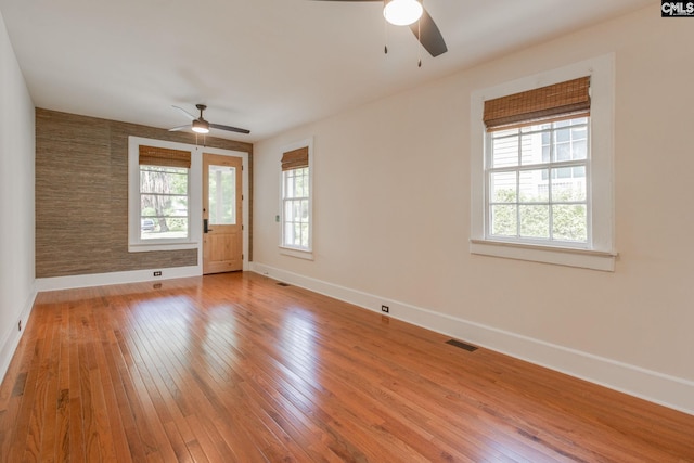 808 Oak St, Columbia, SC 29205 - spare room featuring ceiling fan, baseboards, and hardwood / wood-style flooring